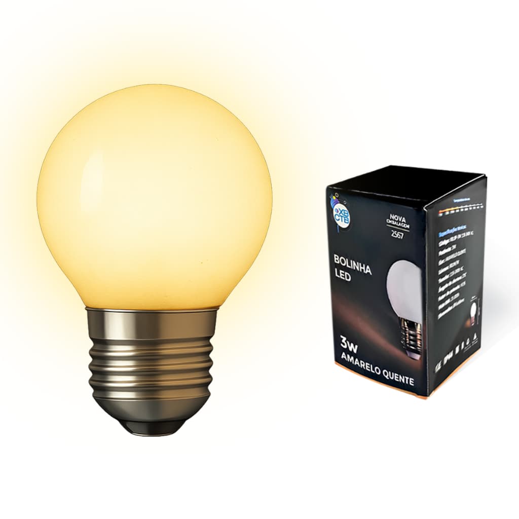 Lâmpada Bolinha Led 3w G45 E27 Bulbo Pequena Para Abajur Lustre Espelho Penteadeira