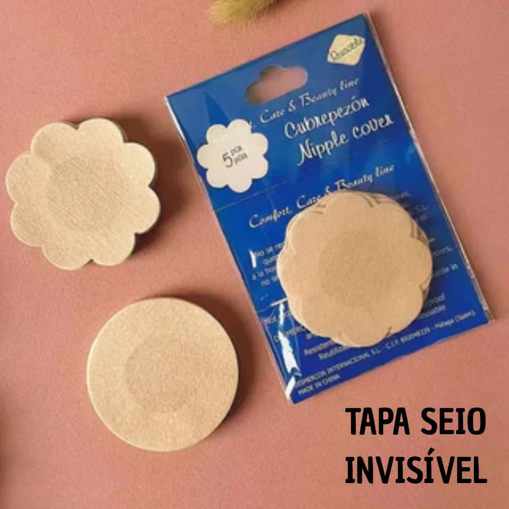Kit 40 unid. Tapa Seios Invisível Adesivo Protetor com 7,5cm de Diâmetro para Tampar Mamilos Aureola