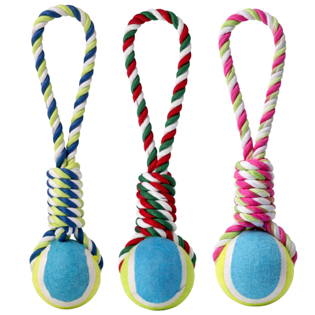 Mordedor Bolinha com Corda para Cães Brinquedo Mordedor Pet Resistente Cabo de Guerra