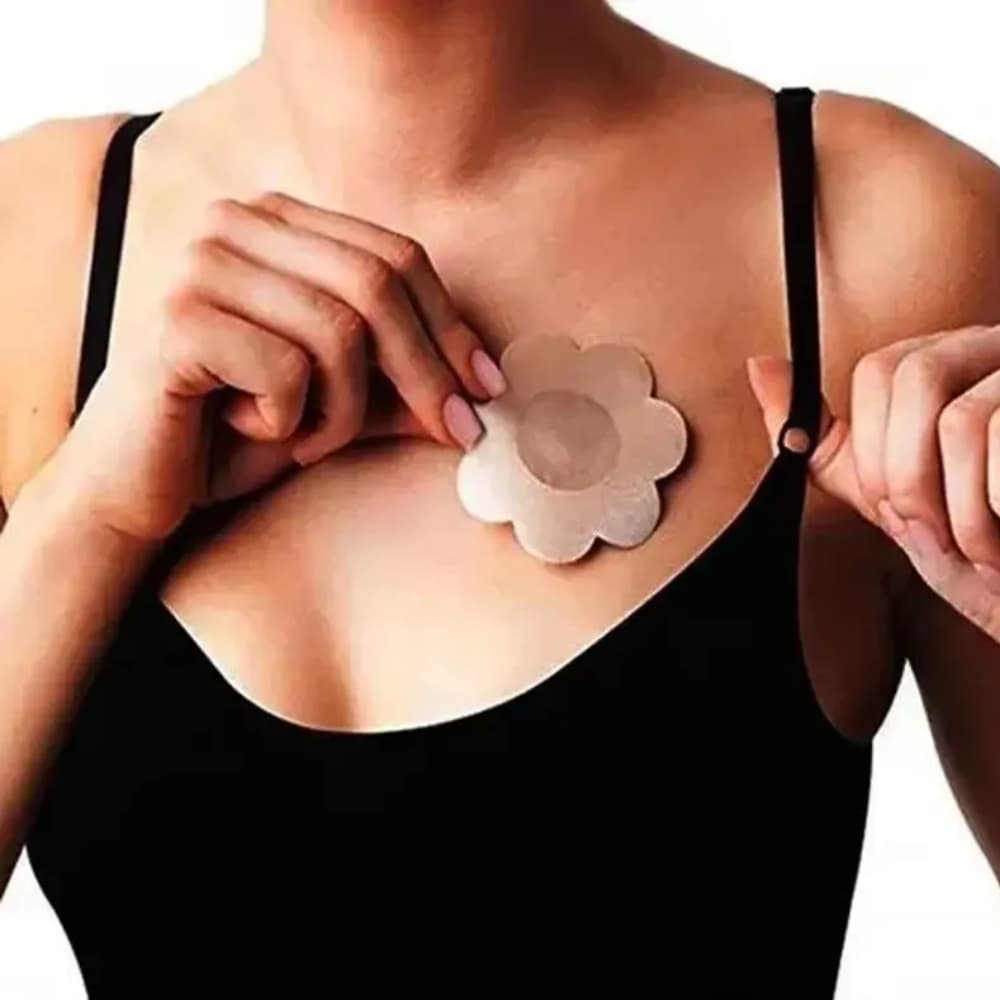 Kit 100 unid Tapa Seios Invisível Adesivo Protetor com 7,5cm de Diâmetro para Tampar Mamilos Aureola