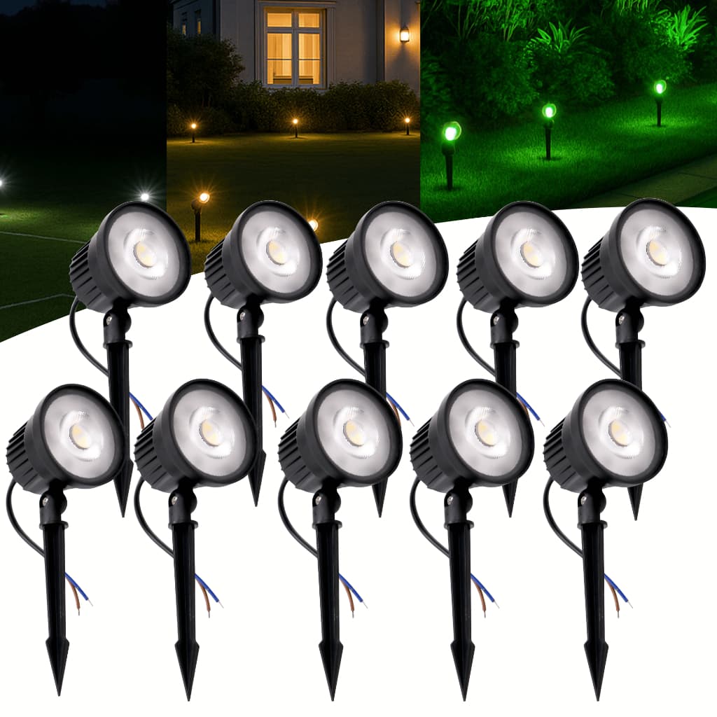 Luminária Espeto Jardim 7w Prova Dágua Led Slim01