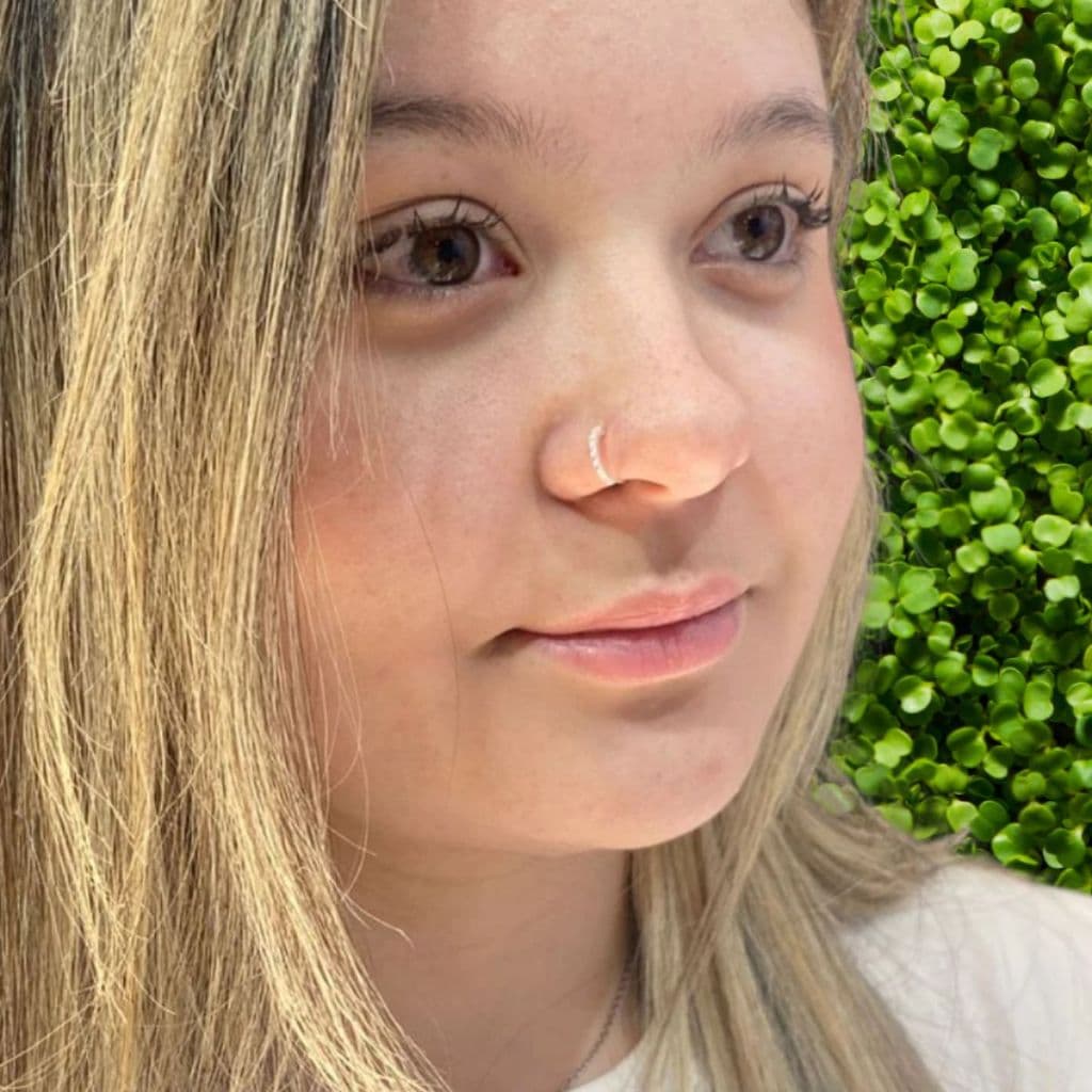 Piercing Nariz de prata 925 pura para nariz cravejado com Zircônia antialérgico