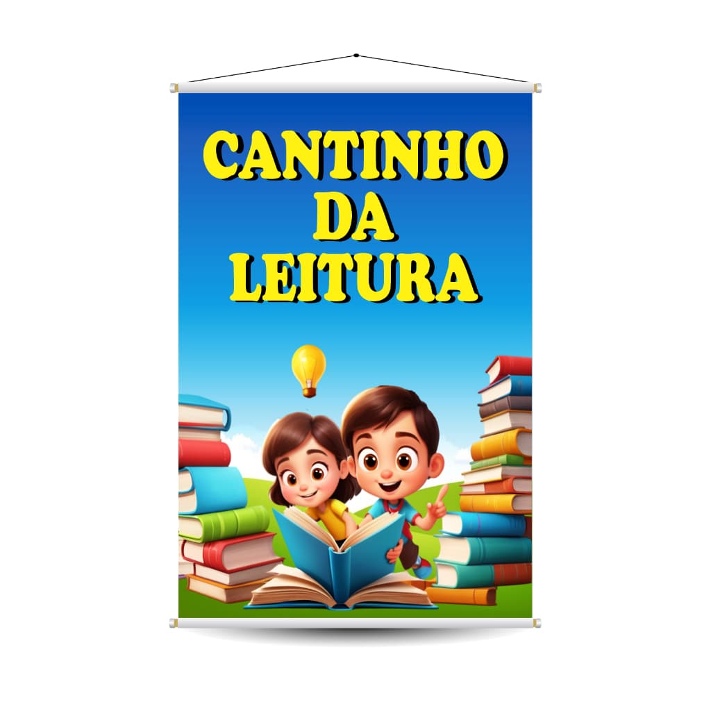 Banner Cantinho da Leitura - Ideal para Sala de Aula | Educação, Qualidade e Envio Rápido