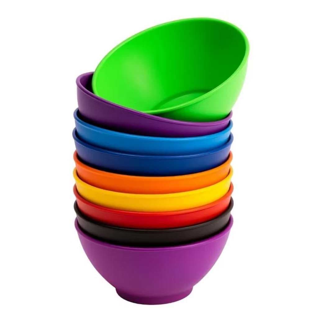 Cumbuca Bowl 700ml Cores Sortidas; Kit 5,8,10,12,16 ou 20 (Plástico). Caldos, Petiscos, Sobremesas.