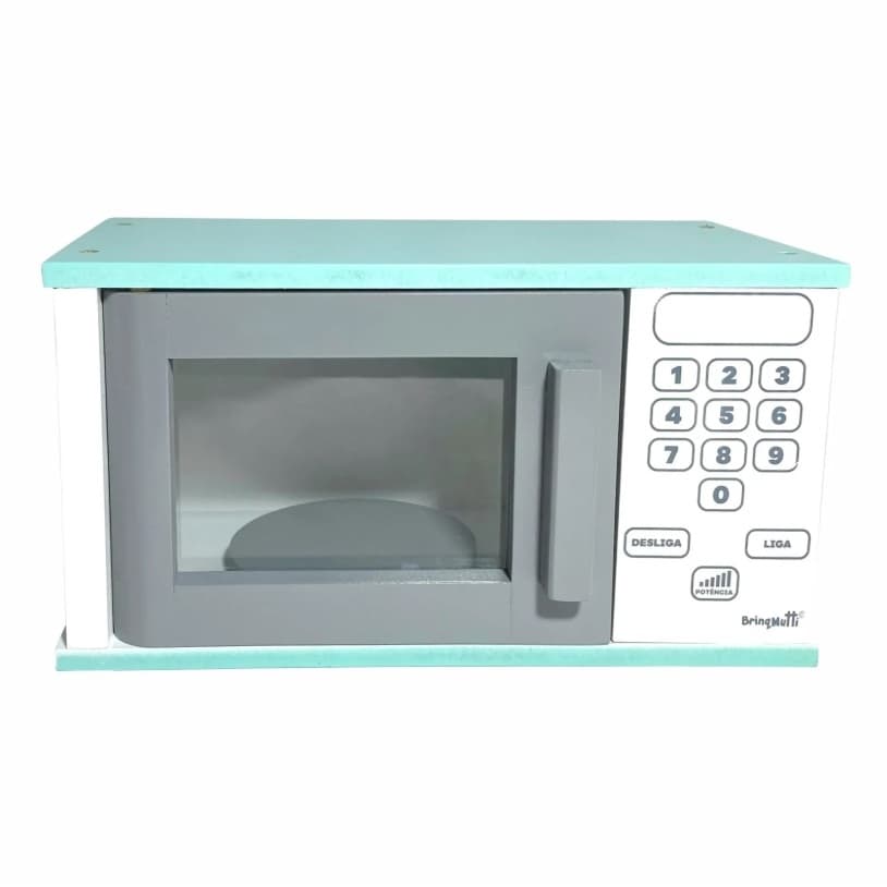 Brinquedo Infantil Microondas Madeira Brinquedo Faz De Conta