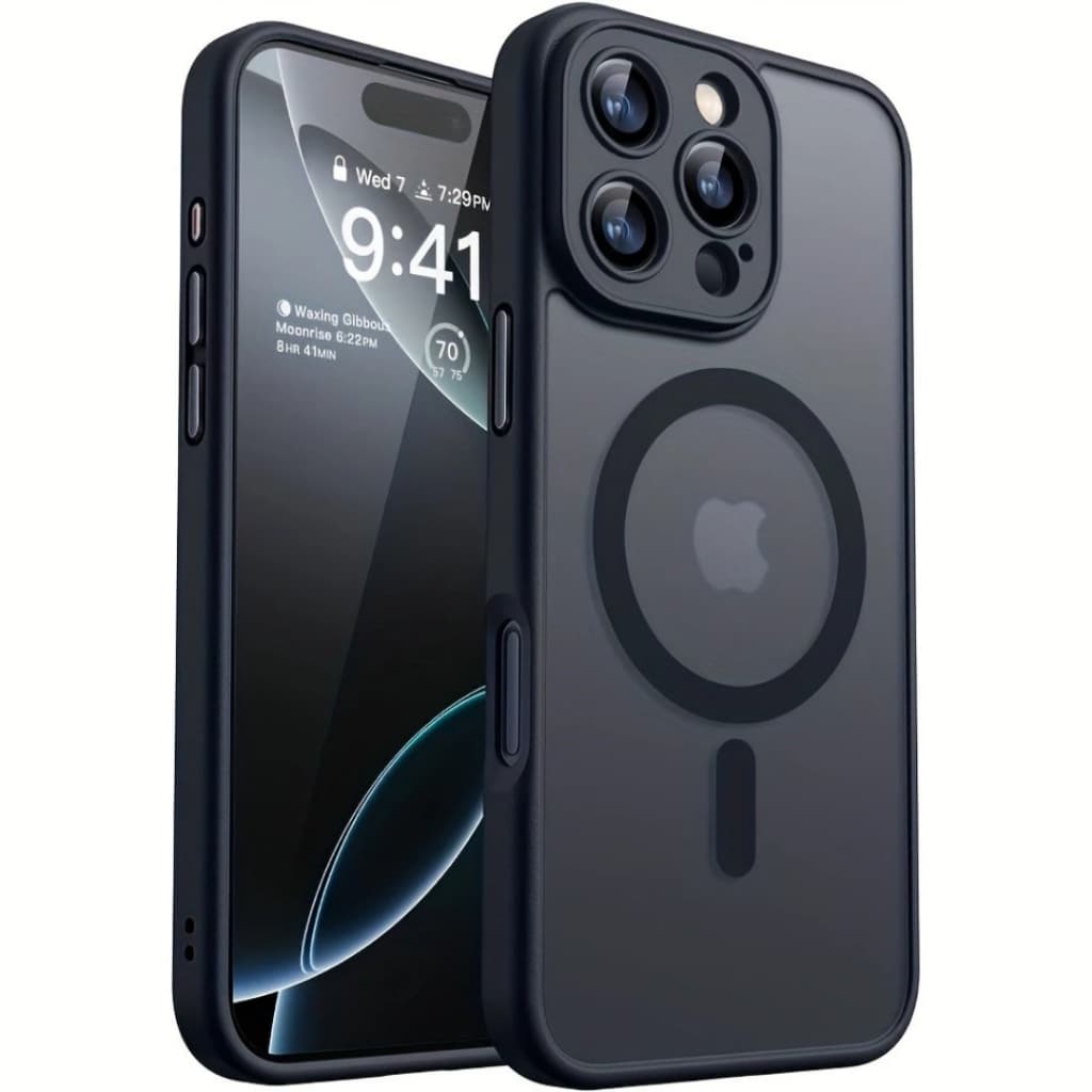 Capa Capinha Magnético Luxo Fosco Translúcido Armadura Para iPhone 11 Ao 17 Pro Max Magsafe