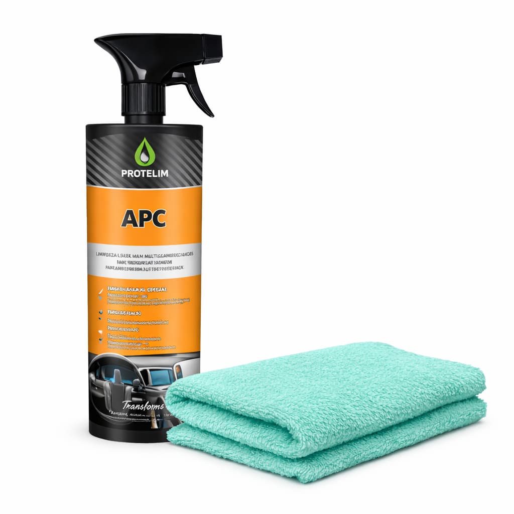 Kit Limpeza Profissional APC Protelim + Microfibra Lincoln 40x40