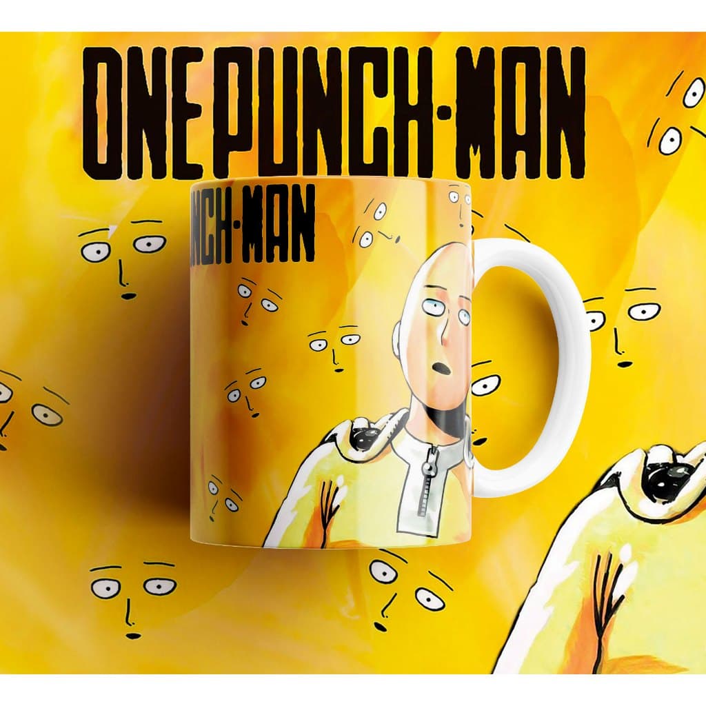Caneca One Punch Man 325ml | Caneca Anime Saitama Otaku | Presente Geek Nerd Anime Manga para Fãs