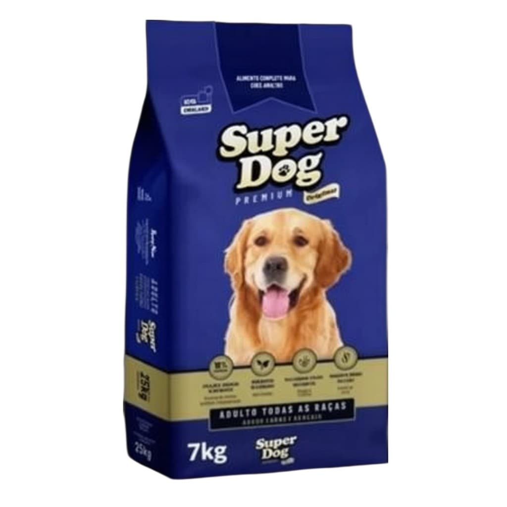 Ração para Cachorro SEM CORANTES Super Dog Carne e Cereais 7kg