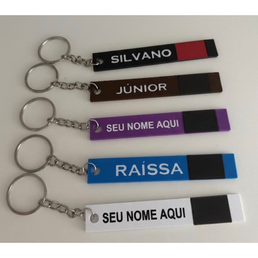 Chaveiro de Faixa Jiu-Jitsu BJJ Personalizado com Nome – Presente Perfeito para Atletas