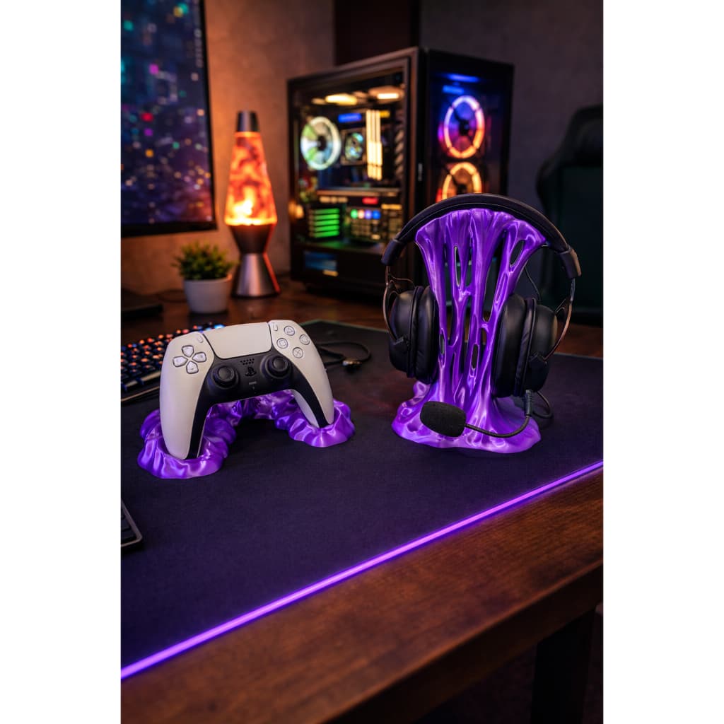 Suporte Gamer Headset e Controle PS5 e XBOX Design Decorativo