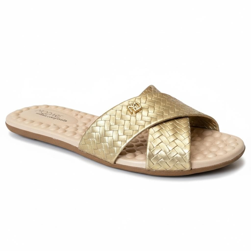Sandália Chinelo Rasteira Slide Feminina Modare Palmilha Conforto Tiras Cruzadas Calce Fácil Original
