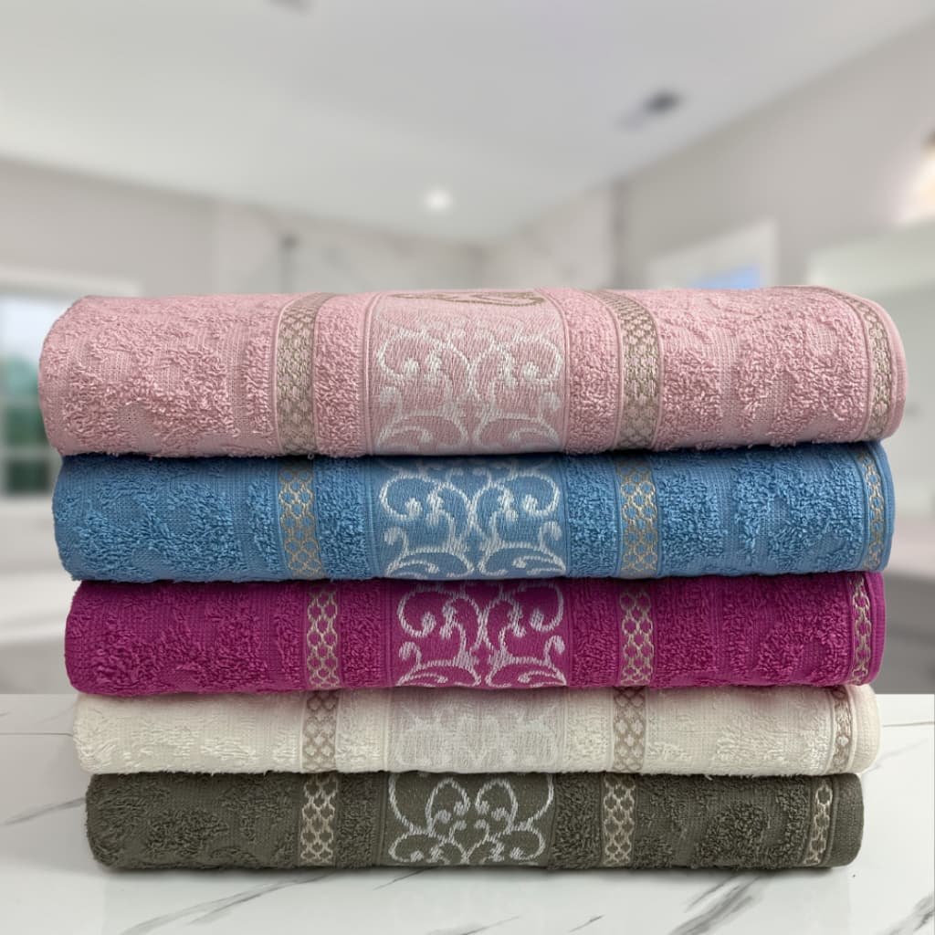Kit Toalha de Banho 100% Algodão 75x145cm Cores Sortidas | Coleção Ele e Ela