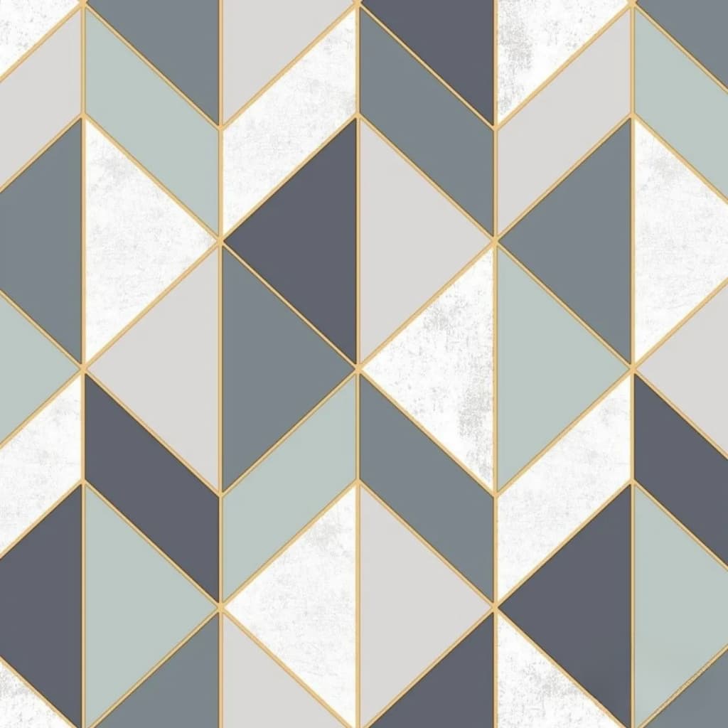 Papel De Parede Geométrico Chevron Premium LUMINOLÂNDIA 45cm x 5m Auto Adesivo Vinílico