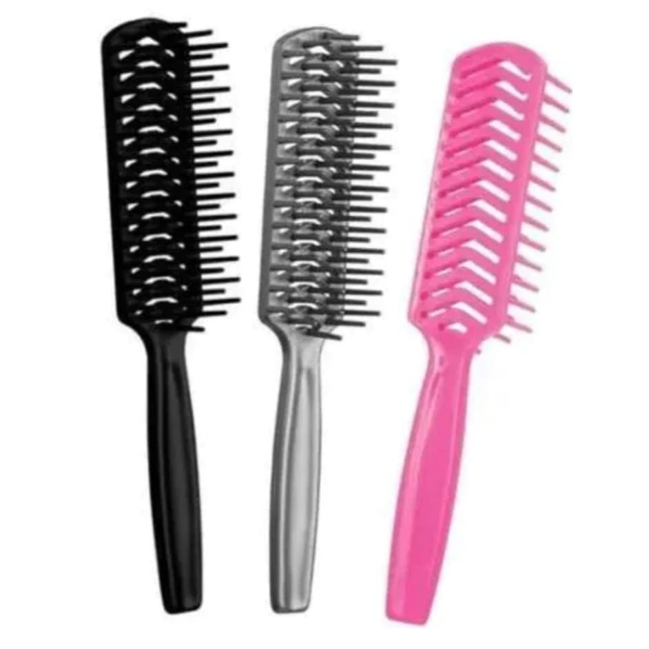 Kit 3 Escovas Fitagem Escova Jacare Escova Mariana Cabelo CORES SORTIDAS