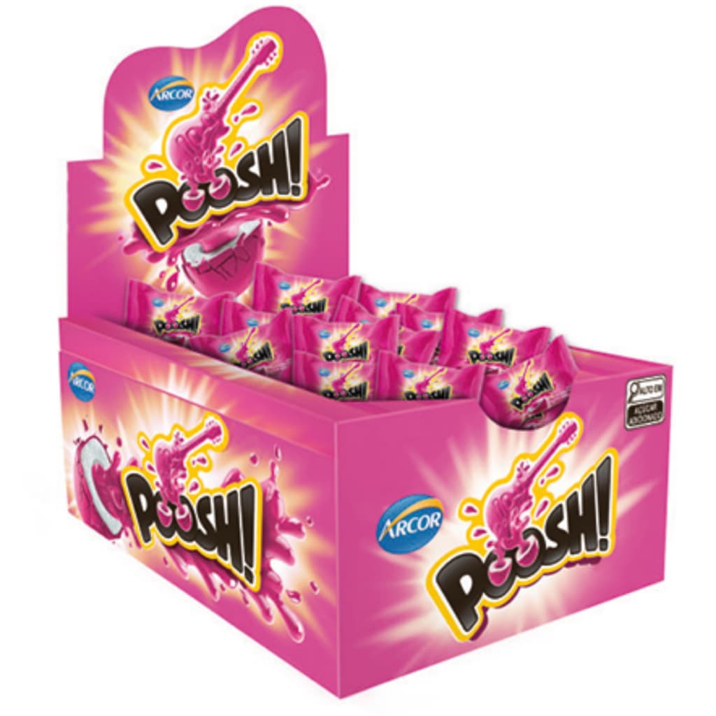 Chiclete Poosh Tutti-frutti C/40 Unidades Arcor