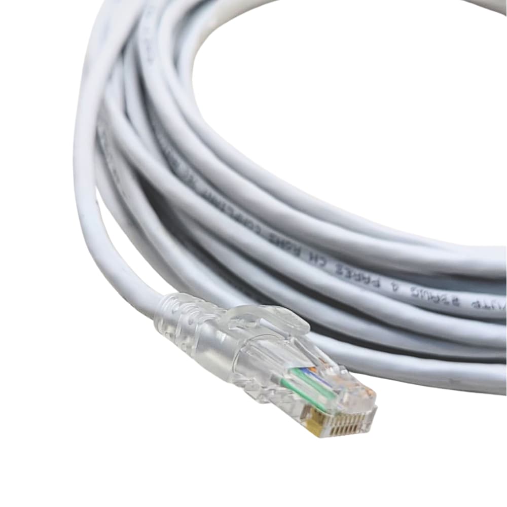 Cabo De Internet Rj45 Cat6 -  Cinza Claro (Diversos tamanhos)