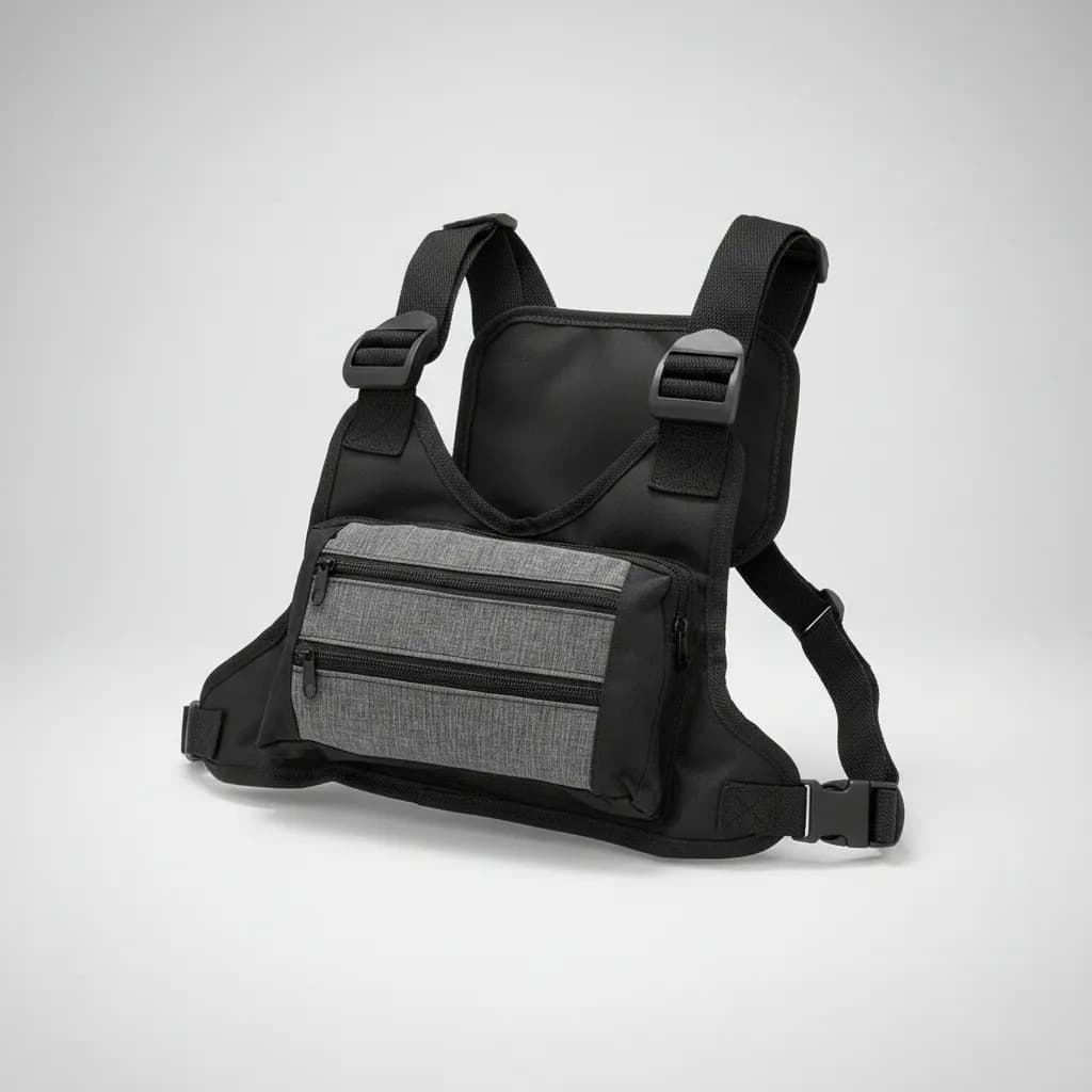 Bolsa De Peito pochete Motoboy Masculina Unissex Colete Sholder Bag Peitoral
