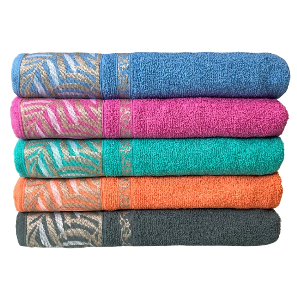 Kit Toalha de Banho 100% Algodão 75x135cm Cores Sortidas | Coleção Luana