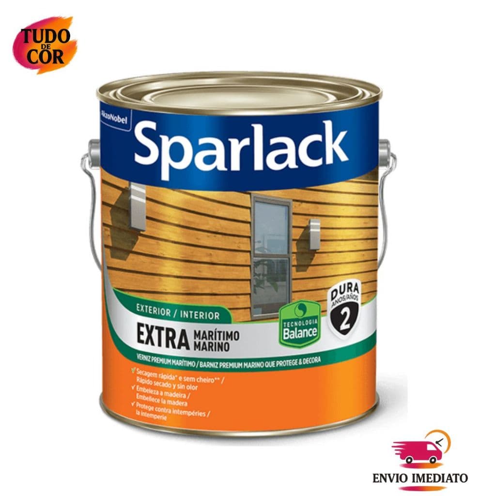 Verniz Marítimo Base Água Acetinado 3,6 Litros Protege e Decora - Sparlack