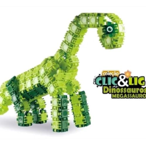 Dino encaixar CLIC & LIG 198 Peças DINOSSAURO MEGASSAURO brinquedo de montar