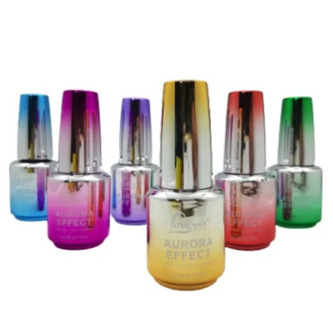 Kit C/ 6 Esmaltes Unha Aurora Effect Love Yes