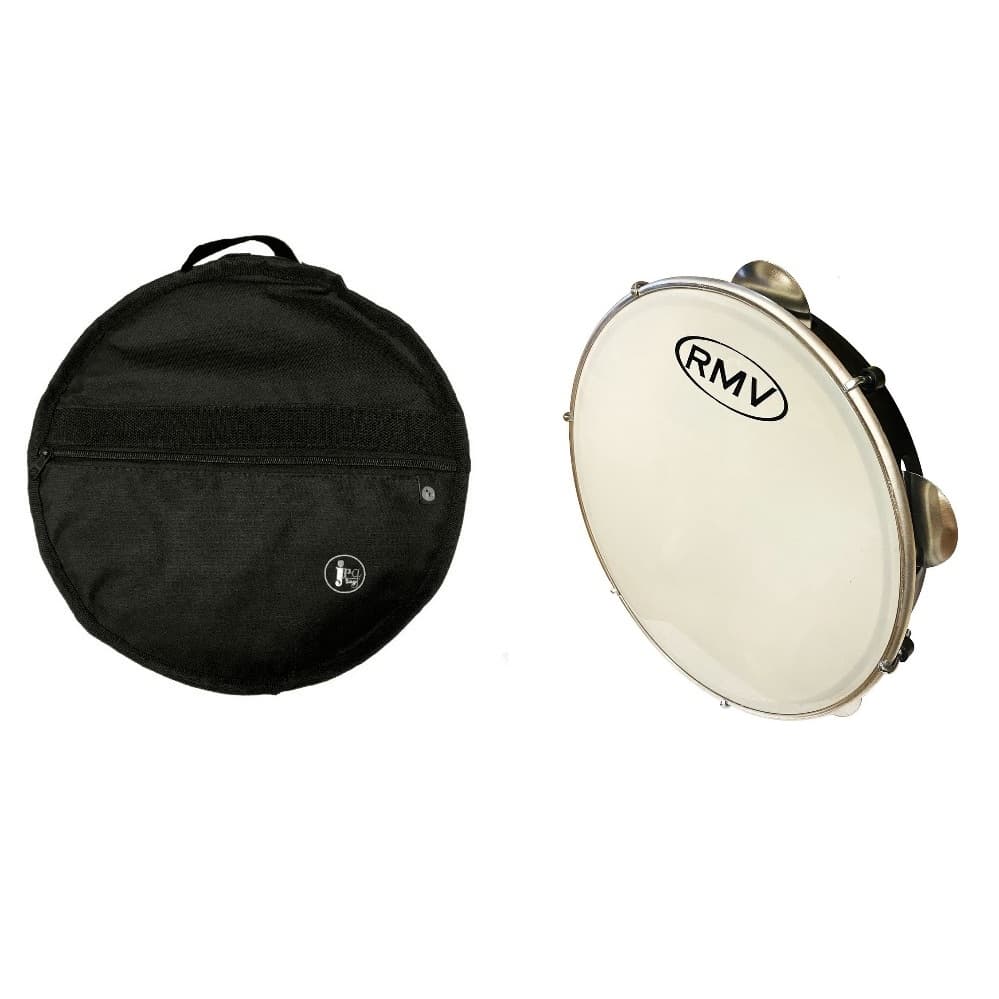 Kit 01 Pandeiro 10 Rmv + 01 Capa Pandeiro 10 Simples