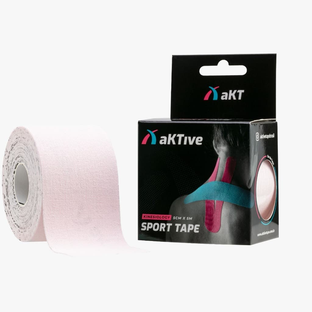 Bandagem Elástica Aktive Kinesio Tape Fita Original Fisioterapia  Pós Cirurgia Ortopedia Gestantes Kids Cor Rosa Bebê