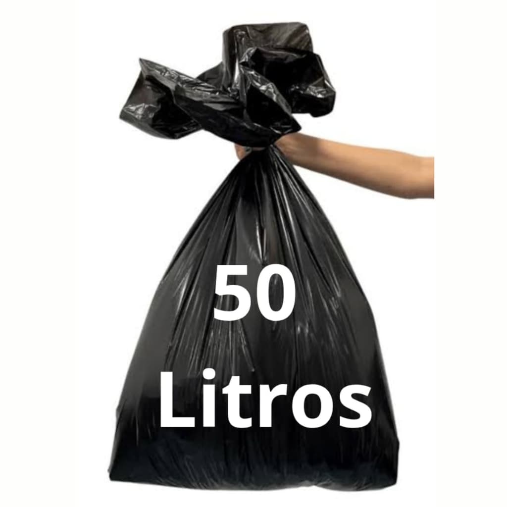Kit Saco de Lixo resistente de 50 Litros com 40uni/60uni/80uni/100uni