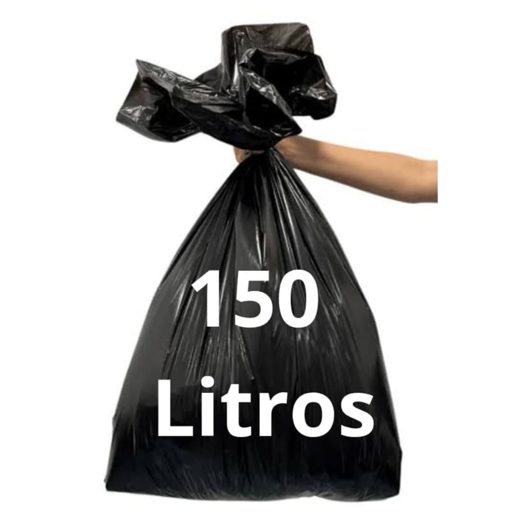 Kit Saco de Lixo resistente de 150 Litros com 20uni/30uni/40uni/50uni