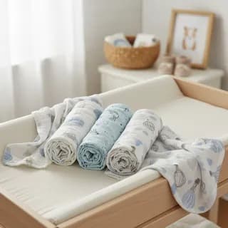 Kit Cueiro Fralda de Pano Soft Estampado 1,0x80 Papi Com 3 Un