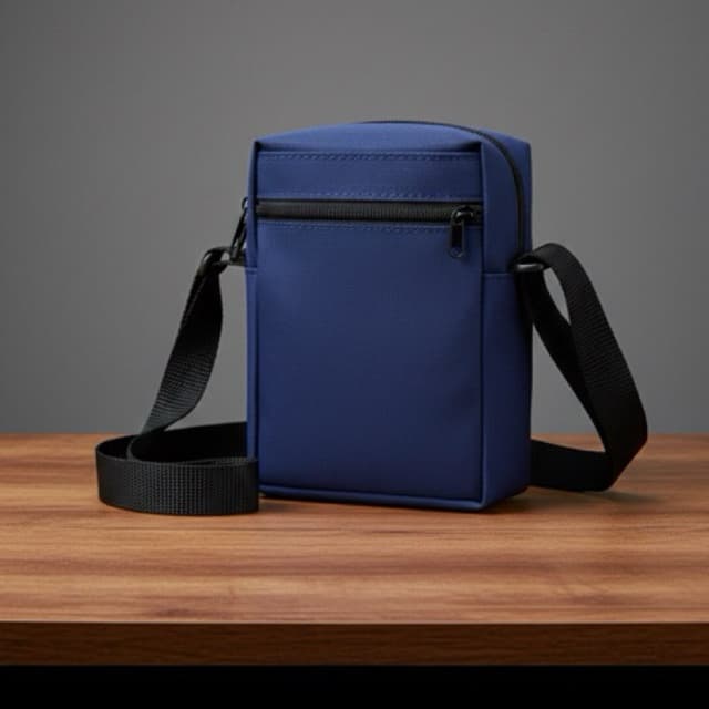 Pochete Bag Masculina Transversal Azul, Shoulder Bag ou Pochete Unissex