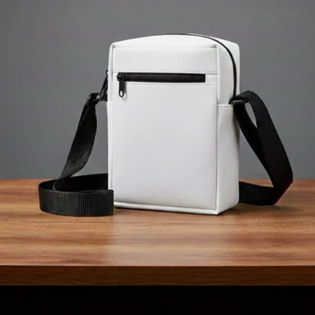 Pochete Bag Masculina Transversal Branco, Shoulder Bag ou Pochete Unissex