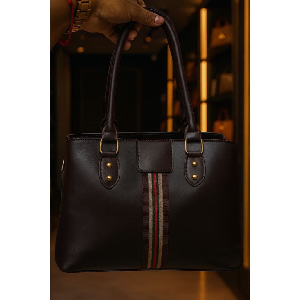 Bolsa Feminina Grande Elegante Couro Sintético Alça Dupla Social Trabalho