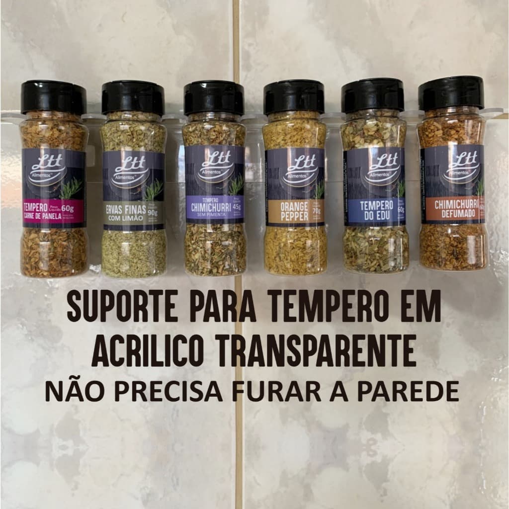 KIT SUPORTE MAIS 6 POTES PARA TEMPERO