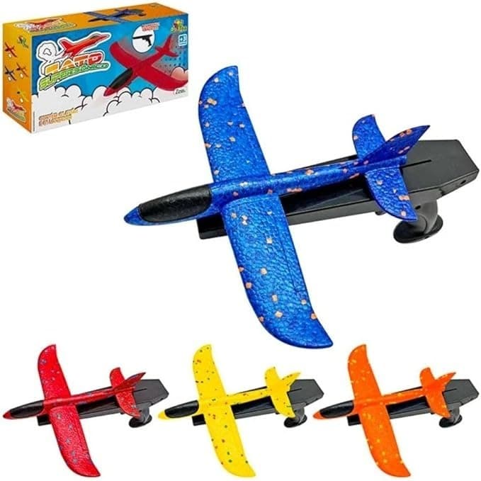Brinquedo Lançador De Avião Grande Para Criança Infantil Ar Livre Esporte Planador