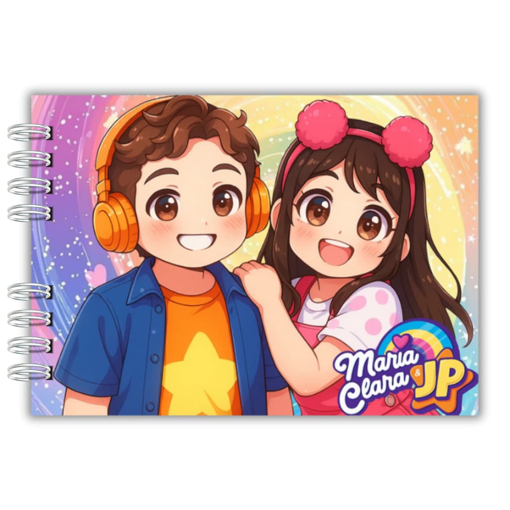 Livro de colorir Maria Clara e JP -Capa Dura-50 pág. Infantil, Desenhos para colorir com canetinhas