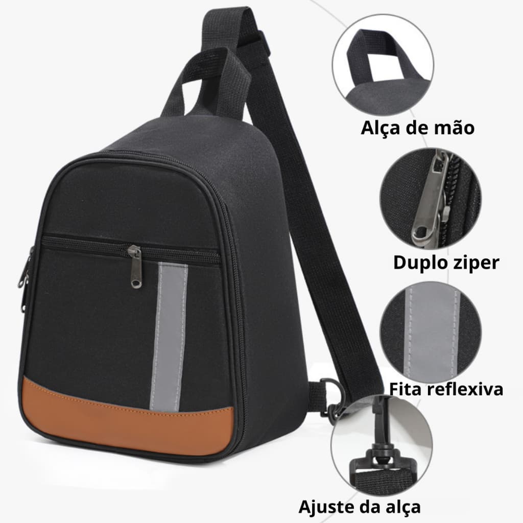 Bolsa Térmica Lancheira Marmita Grande Capacidade Viagem Alça Reforçada Academia Fitness Trabalho