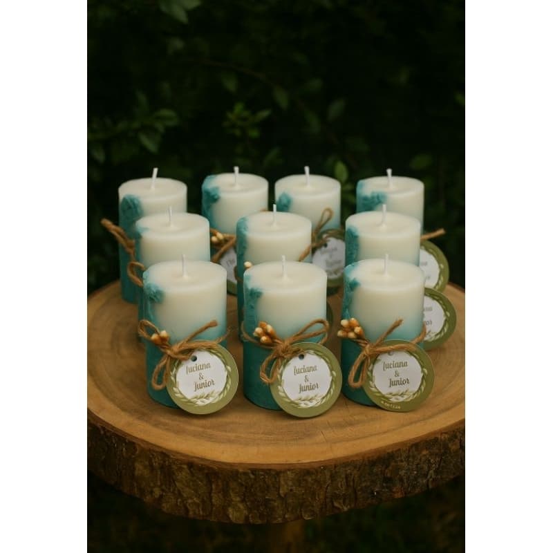 kit 5,10,15 ou 20 Mini Vela Aromática De Concreto Lembrancinha /Decoração/Casamento/Batizado/15 anos