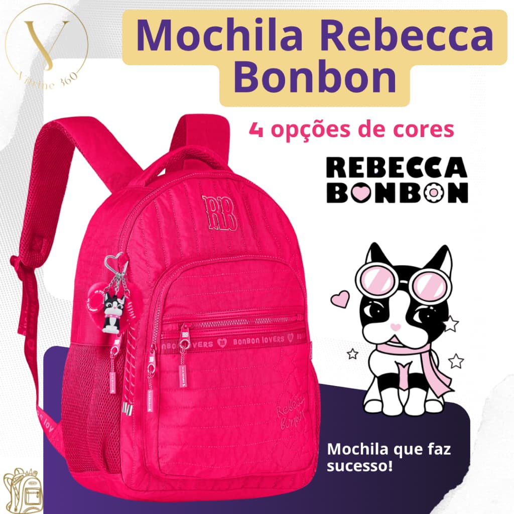 Mochila Escolar Rebecca Bonbon Sweet Dreams Original Porta Notebook Volta às Aulas