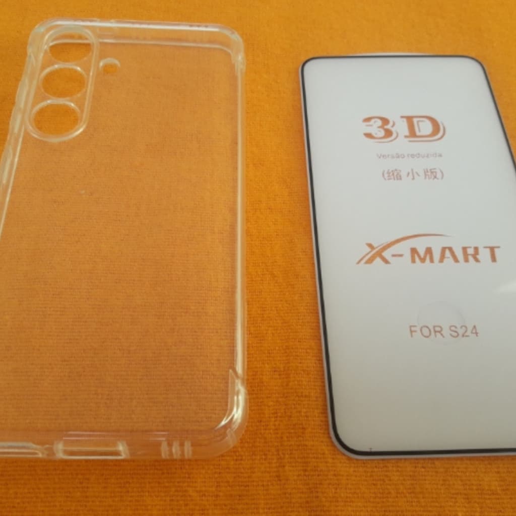 Kit Capa Ante Impacto S25 + Película Vidro 3D Temperado Proteção Completa Capa Case Capinha