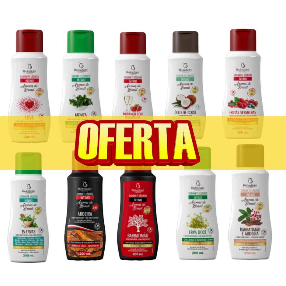 Kit sabonete intimo feminino sortidos Aromas Bio Instinto oferta relampago hoje Atacado e Revenda