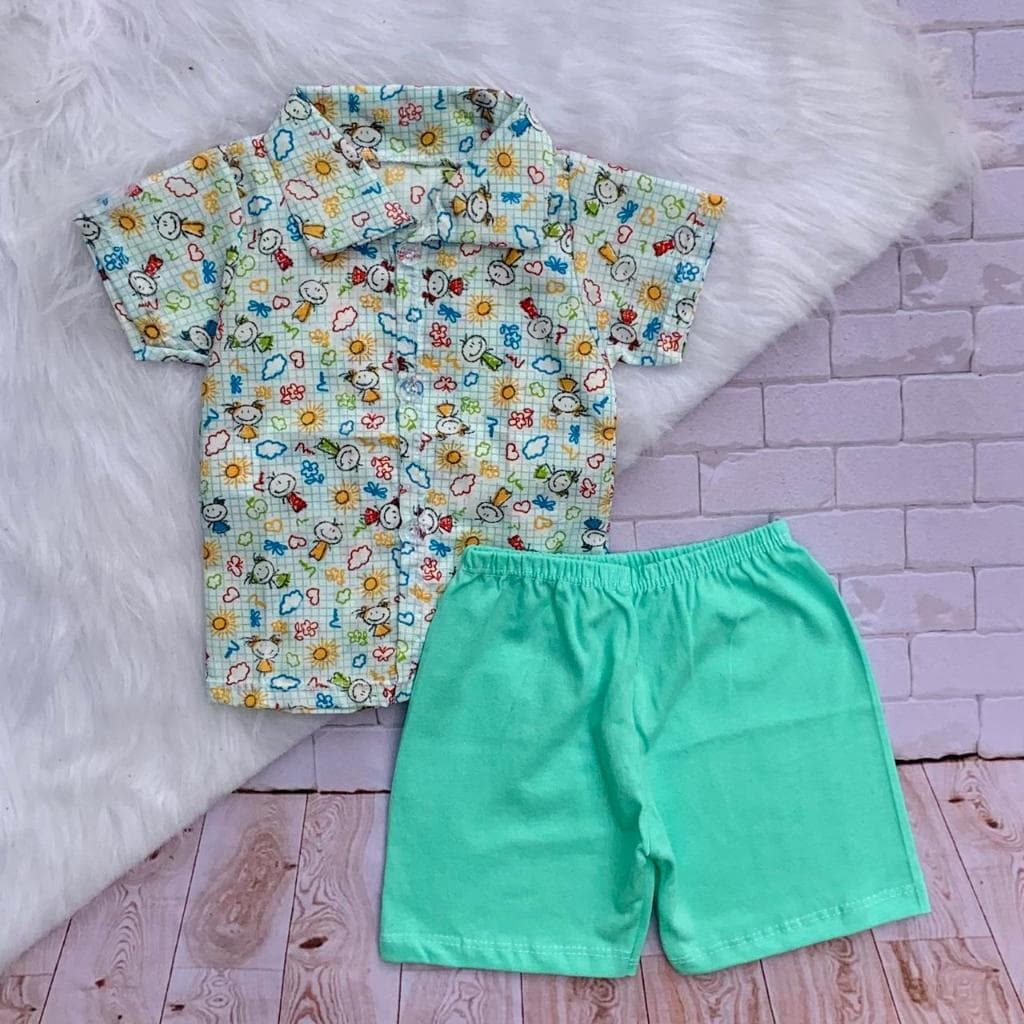 Roupa de Bebê Menino Conjunto Camisa e Short