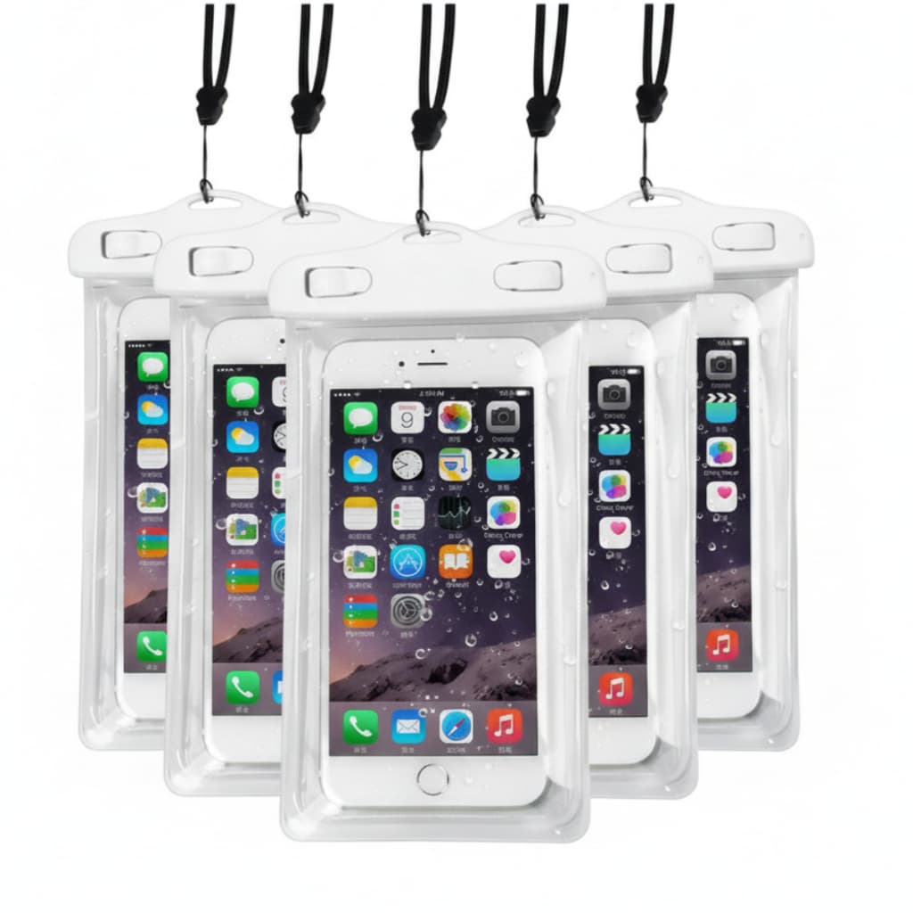 Kit 5 Capa De Celular Prova D Água Para Natação Acessórios Protetor Mergulho Acessórios Para Viagens