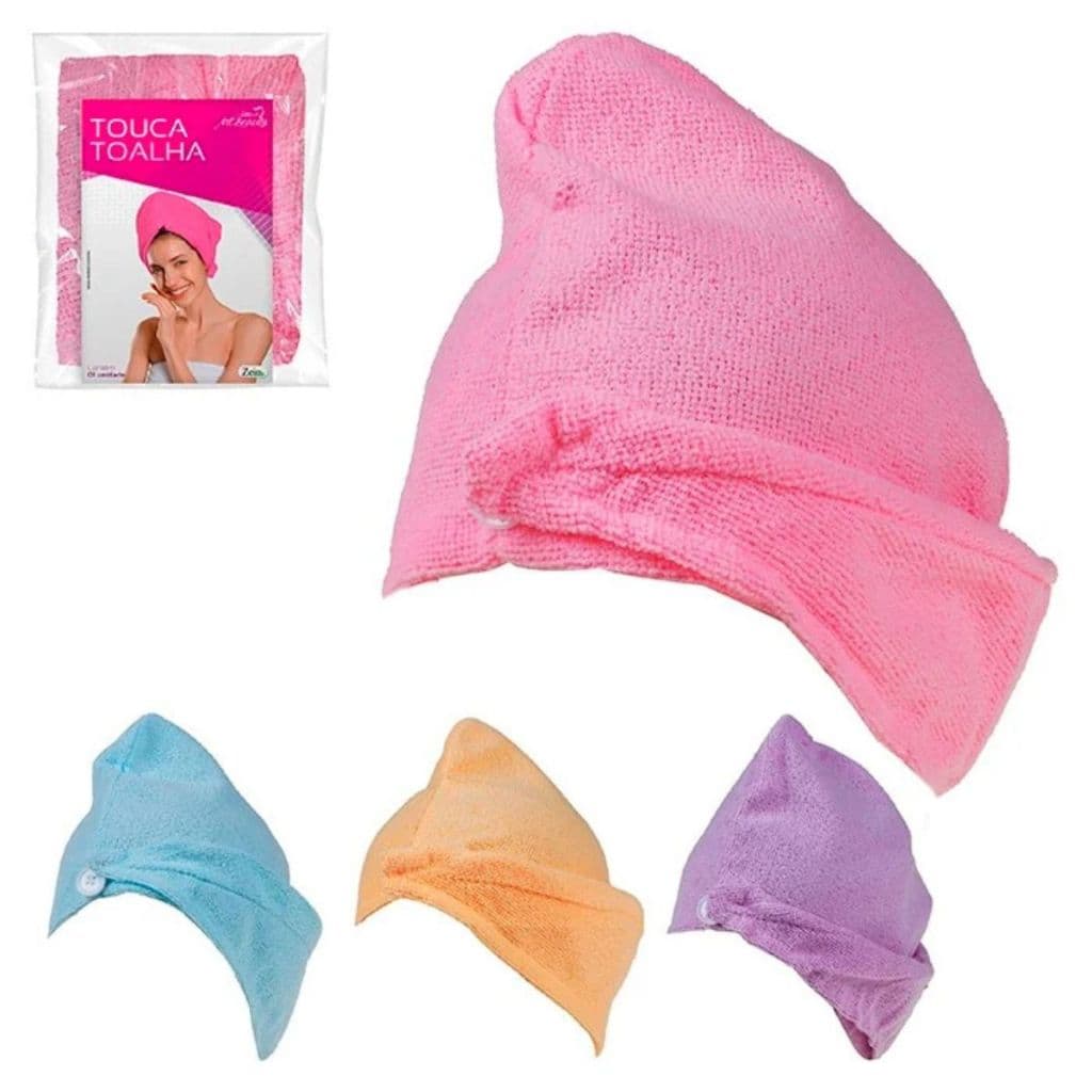Touca Toalha Banho Grossa Mágica Seca Cabelo Absorvente Microfibra 1/2/3/4/5