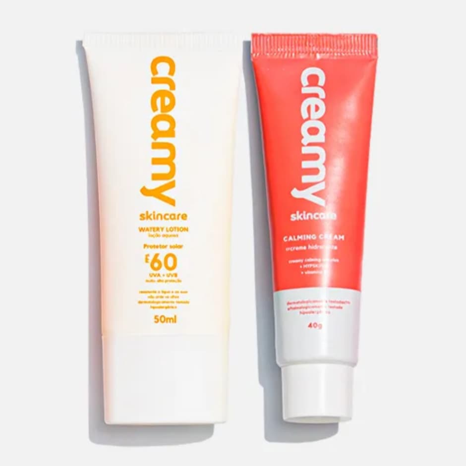 Kit Creamy Protetor solar e Calming Cream