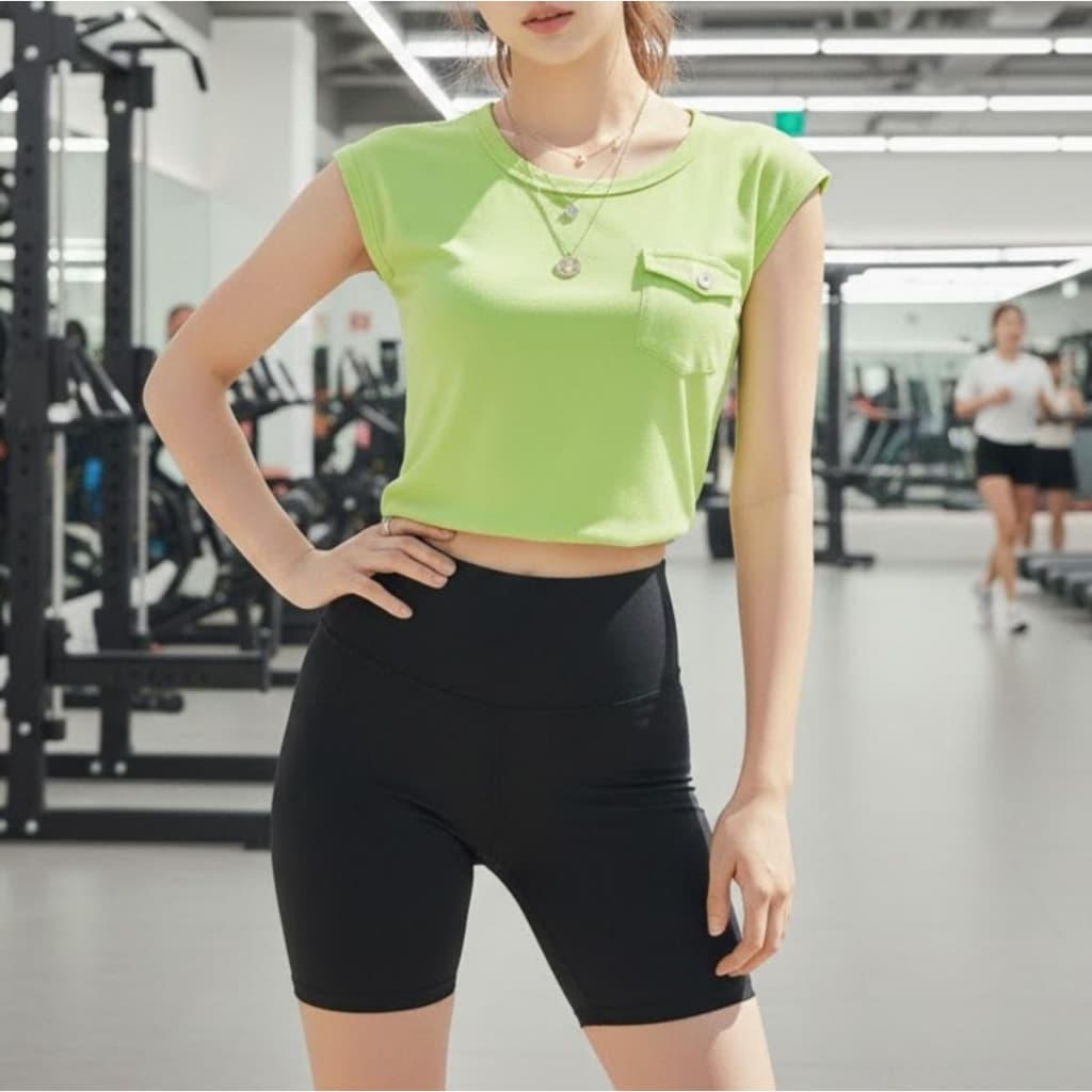 blusa regata verde neon fitness vintage retro academia treino crossfit dry fit esportiva slim fit