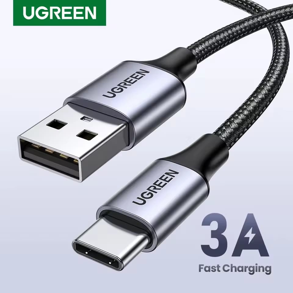 UGREEN 3A Cabos USB/Tipo C/USB-A/USB-A/USB-C Carregamento Rápido e Iphone 15 16 17 , 60W/100W - Original