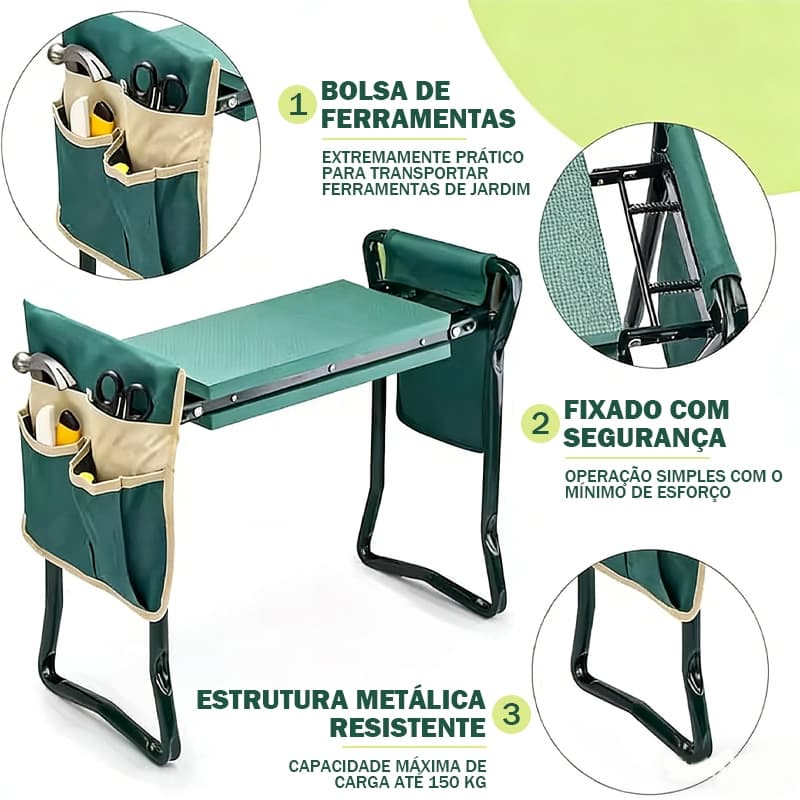 Banqueta Dobrável Para Jardim , Banco Ajoelhar Ao Ar Livre , Assento De Ferramentas Que Economiza Trabalho-Multifunciona