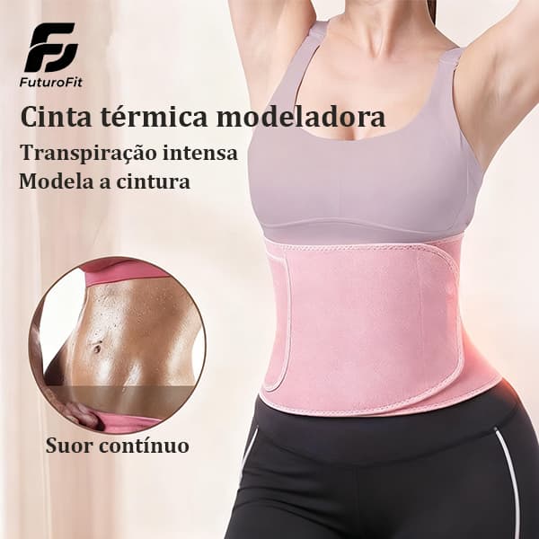 【Futuro fit】Cinto Auto-Aquecimento Esportivo Treino Em Casa  Perda Gordura Modelagem Cintura Íons Prata Portátil